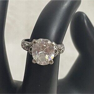 Sterling Silver CZ Solitaire Ring in Size 5.5